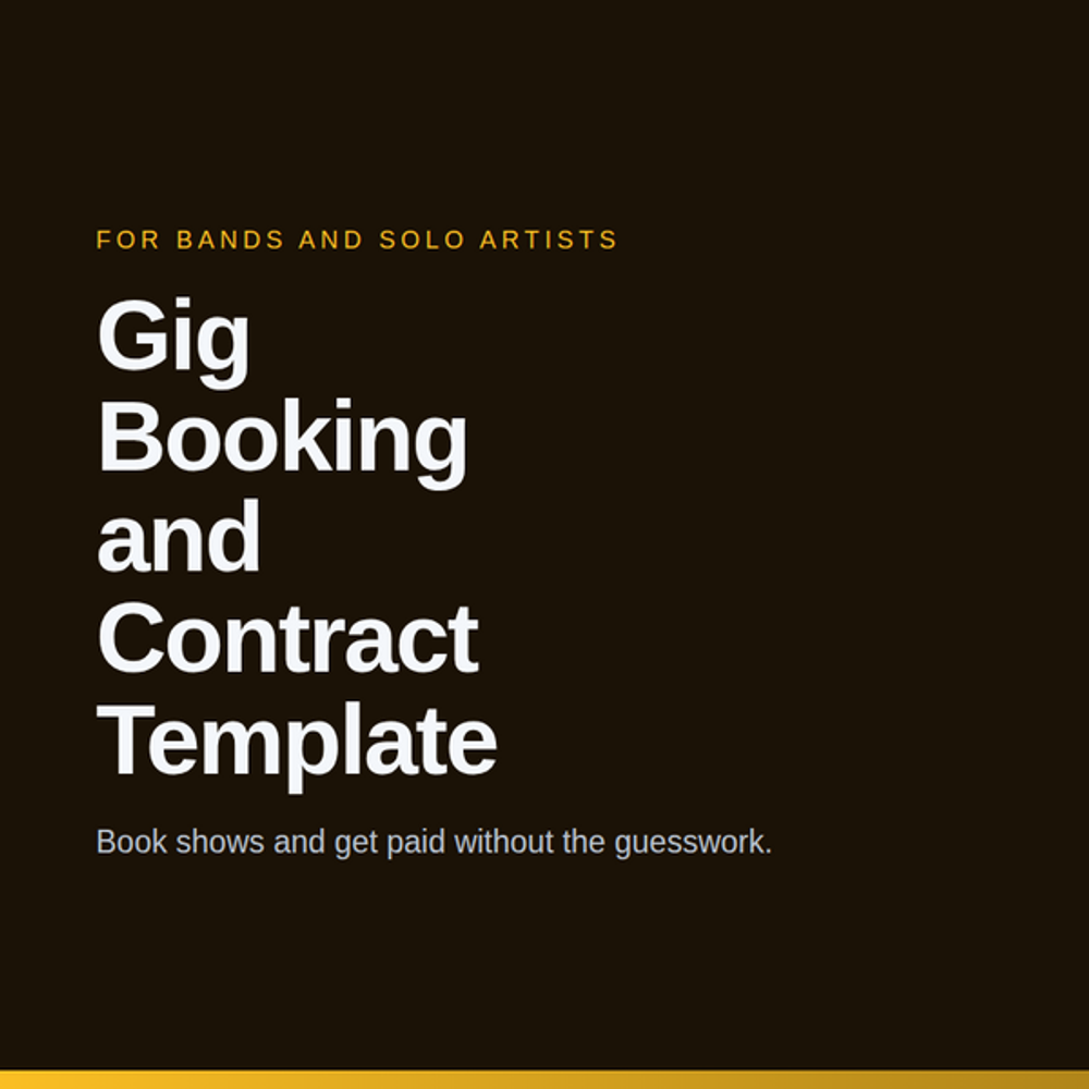 Gig Booking and Contract Template