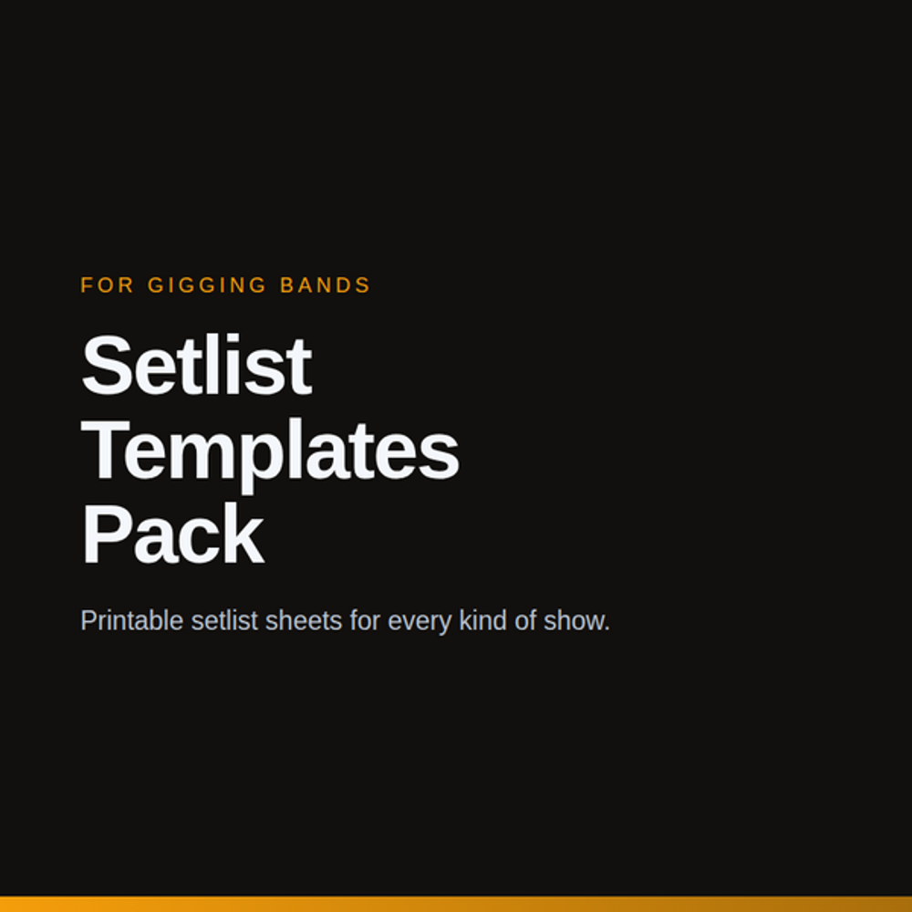 Setlist Templates Pack