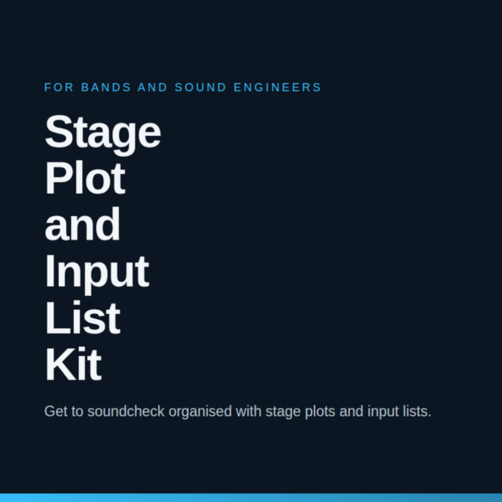 Stage Plot and Input List Kit